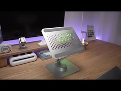 270*245*70MM Zilveren Regelbare Ergonomische Laptop van het Aluminiummetaal Tribune met Geventileerd Ontwerp