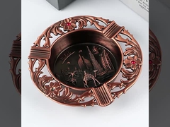 Gepersonaliseerde cilindervormige metalen zak asbak met bekleding