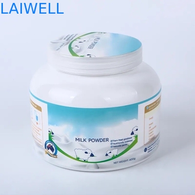 129*129*106MM de Witte van het Poederkruiken van het Kleurenhuisdier Eiwit Hoge Duurzame Rekupereerbare Plastic Containers voor B2B