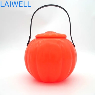 De opnieuw te gebruiken van de de Plastic Containersdouane van pp van de de Pompoenemmer van Halloween Mand van het de Lantaarnsuikergoed met Handvat