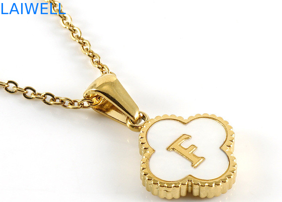 13*13MM 18K verguld roestvrij staal vierblaadje klaver brief hangers