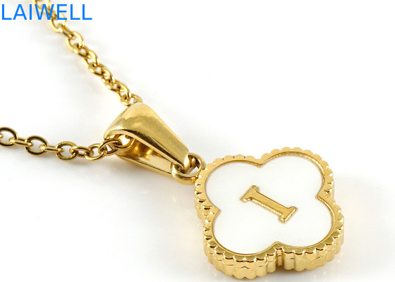13*13MM 18K verguld roestvrij staal vierblaadje klaver brief hangers