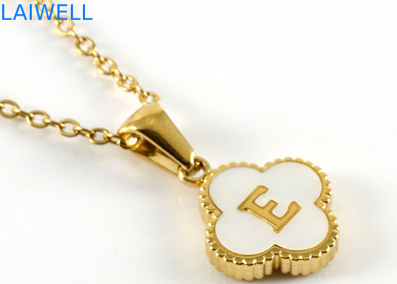 13*13MM 18K verguld roestvrij staal vierblaadje klaver brief hangers