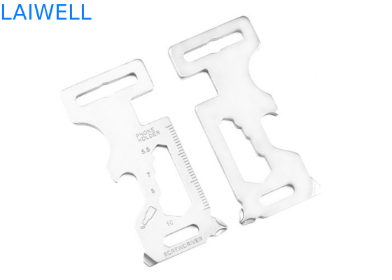 Buiten Precision Punch Stamping 70MM Sandblasting Multifunctionele Vastheid Staal Fles Opener EDC Tool Card