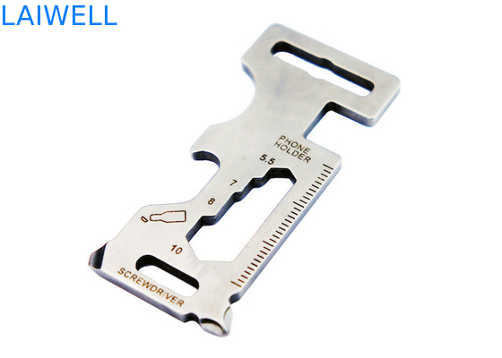 Buiten Precision Punch Stamping 70MM Sandblasting Multifunctionele Vastheid Staal Fles Opener EDC Tool Card