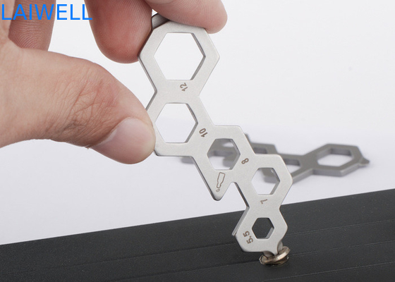 70 mm Precision Silver Vlekkeloos Staal Fles Opener Schroevendraaier Wrench 4-in-1 Multifunctionele EDC Tool Card
