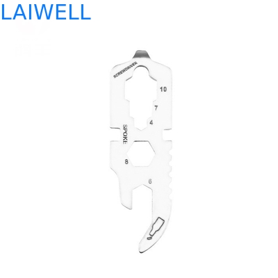 420 roestvrij staal 60 mm Multifunctionele EDC-gereedschapskaart Precision Sandblasting Zilveren metalen flesopener