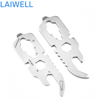420 roestvrij staal 60 mm Multifunctionele EDC-gereedschapskaart Precision Sandblasting Zilveren metalen flesopener
