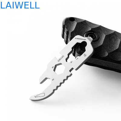 420 roestvrij staal 60 mm Multifunctionele EDC-gereedschapskaart Precision Sandblasting Zilveren metalen flesopener
