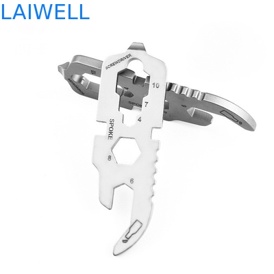 420 roestvrij staal 60 mm Multifunctionele EDC-gereedschapskaart Precision Sandblasting Zilveren metalen flesopener