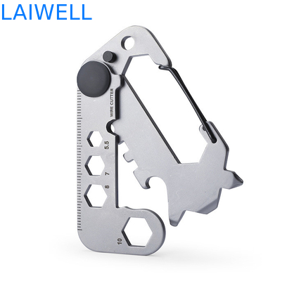 74*35*6MM Precision Sandblasting 420 roestvrij staal Mini Multi-Purpose EDC Tool Card Zilveren metalen flesopener