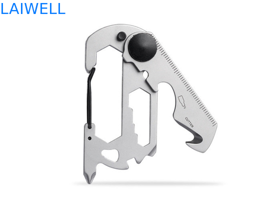 74*35*6MM Precision Sandblasting 420 roestvrij staal Mini Multi-Purpose EDC Tool Card Zilveren metalen flesopener