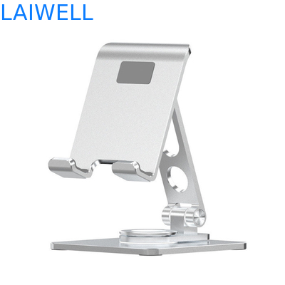 95*132*44MM Nieuwste luxe design Draagbare 360 graden rotatie Zilveren aluminium opvouwbare mobiele telefoonbeugel