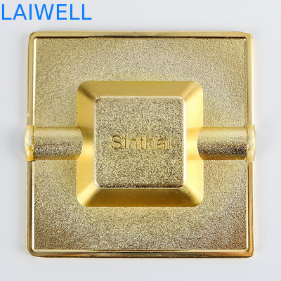 Stylish Portable 100*100MM Gold Color Plated Metal Ashtray gemaakt van gerecycleerde materialen