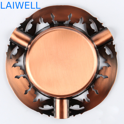 108*109MM Gepersonaliseerd Gietgiet Zinklegering Cylindrische metalen zak asbak met bekleding