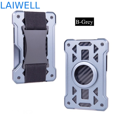 60*10*94mm Multifunctionele 10-in-1 Aluminium Kaartportemonnee met lasergravering en geanodiseerde afwerking
