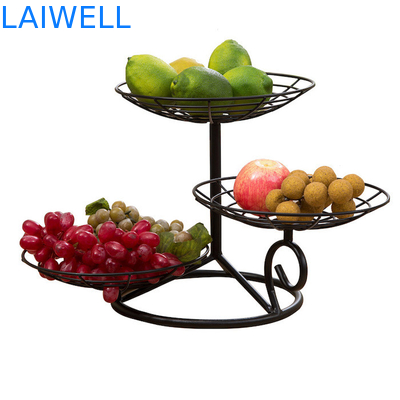 32cm Hoogte Bakken Zwart Metaal IJzer Meerschaal IJzeren Fruit Tray Custom Design voor het gemak