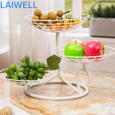 32cm Hoogte Bakken Zwart Metaal IJzer Meerschaal IJzeren Fruit Tray Custom Design voor het gemak