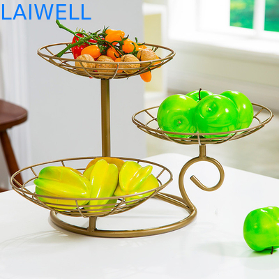 32cm Hoogte Bakken Zwart Metaal IJzer Meerschaal IJzeren Fruit Tray Custom Design voor het gemak
