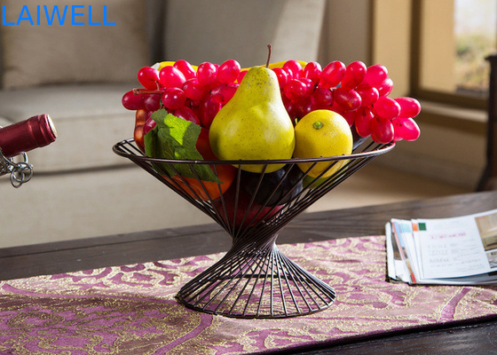27.5*15*15CM Luxe Zwarte Bakvernis IJzeren Fruitmand Metalen Huishoudelijk Gereedschap Warmtebestand en Langdurige Duurzaamheid