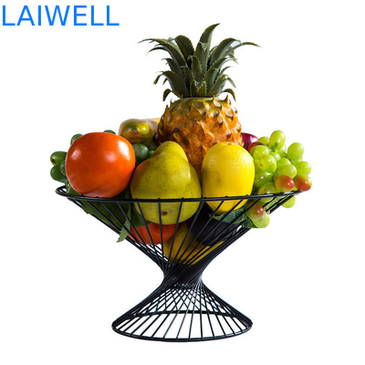 27.5*15*15CM Luxe Zwarte Bakvernis IJzeren Fruitmand Metalen Huishoudelijk Gereedschap Warmtebestand en Langdurige Duurzaamheid