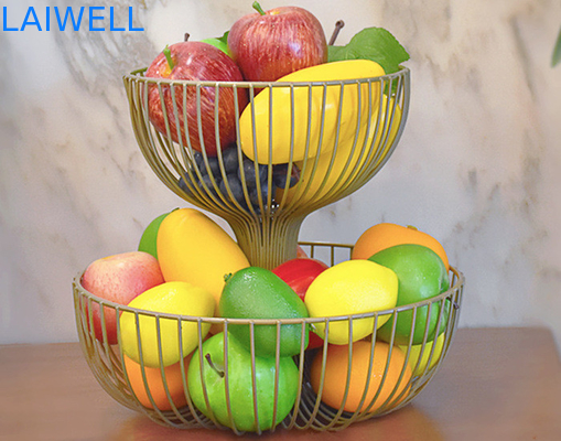Op maat gemaakte bakplaat van zwart ijzer 2 lagen metalen fruitplaat 27*35*24cm