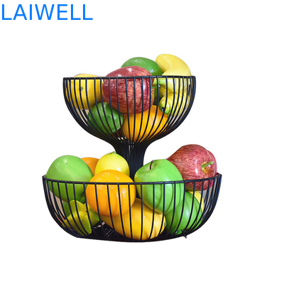 Op maat gemaakte bakplaat van zwart ijzer 2 lagen metalen fruitplaat 27*35*24cm