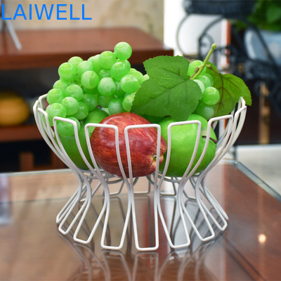 25*22*16CM Lasergravering Logo Zwart Bakken Europese Iron Art Fruit Basket Metalen Huishoudelijk Gereedschap Voor Klantvereisten