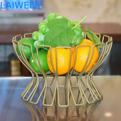 25*22*16CM Lasergravering Logo Zwart Bakken Europese Iron Art Fruit Basket Metalen Huishoudelijk Gereedschap Voor Klantvereisten