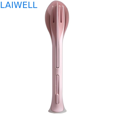 170*40MM Multifunctionele Tarwe stro Roze 3-in-1 Flatware Set Herbruikbare Eco tafelgerei Accessoires Lichtgewicht En Geschikt voor het eten Kan meerdere malen worden gebruikt En gemakkelijk te dragen en op te slaan