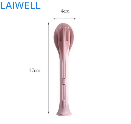 170*40MM Multifunctionele Tarwe stro Roze 3-in-1 Flatware Set Herbruikbare Eco tafelgerei Accessoires Lichtgewicht En Geschikt voor het eten Kan meerdere malen worden gebruikt En gemakkelijk te dragen en op te slaan