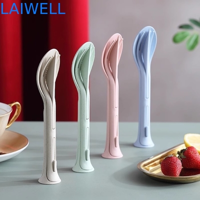 170*40MM Multifunctionele Tarwe stro Roze 3-in-1 Flatware Set Herbruikbare Eco tafelgerei Accessoires Lichtgewicht En Geschikt voor het eten Kan meerdere malen worden gebruikt En gemakkelijk te dragen en op te slaan