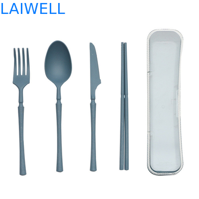 Opvouwbare 4-PC bestek set hoogtemperatuurbestendige Eco tafelgerei accessoires gemaakt van tarwe stro vezels verschillende maten milieuvriendelijk en duurzaam
