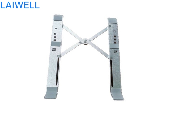 Lichte Draagbare 253*60*20mm Grijze Aluminium vouwbare verstelbare metalen laptopstand Eenvoudig en elegant ontwerp