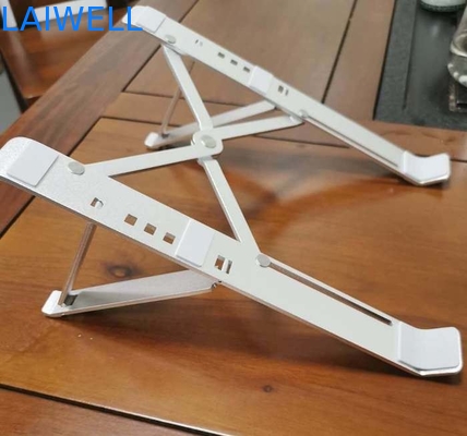Lichte Draagbare 253*60*20mm Grijze Aluminium vouwbare verstelbare metalen laptopstand Eenvoudig en elegant ontwerp