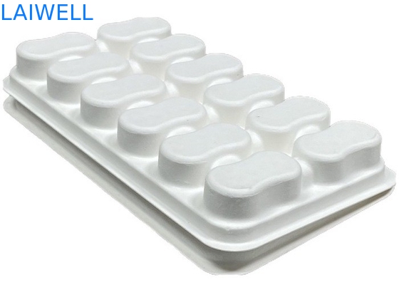 Witte kleur Duurzame bagasse Koffiebok Niet-giftig en veilig voor contact met voedsel Biologisch afbreekbaar EcoPack Accessoires met aangepaste merken