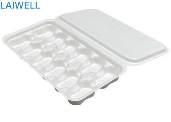Witte kleur Duurzame bagasse Koffiebok Niet-giftig en veilig voor contact met voedsel Biologisch afbreekbaar EcoPack Accessoires met aangepaste merken