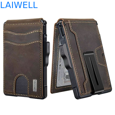 11.2*7.4*1.7cm Zwart Hoogwaardige aluminium RFID-kaarthouders bevatten tot 12 kaarten Perfect voor zakenreizen Luxe design