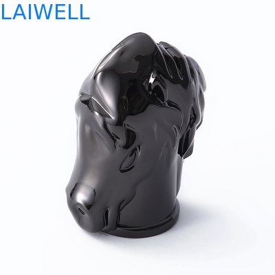 Polijst Zwart bekleding Creatief ontwerp Gietgiet Zink legering Parfum pot Deksels Custom branding In vorm voor geavanceerde verpakkingsoplossingen