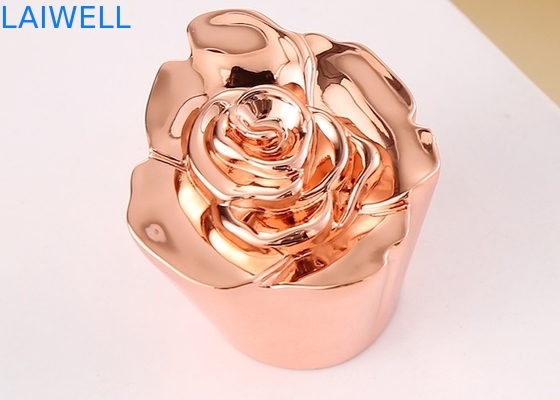 Modern Luxe Uniek Ontwerp Plating Goud Kleur Zink Alloy Die Casting Parfum Fleskappen past bij de meeste flessen als gevraagd ontwerp