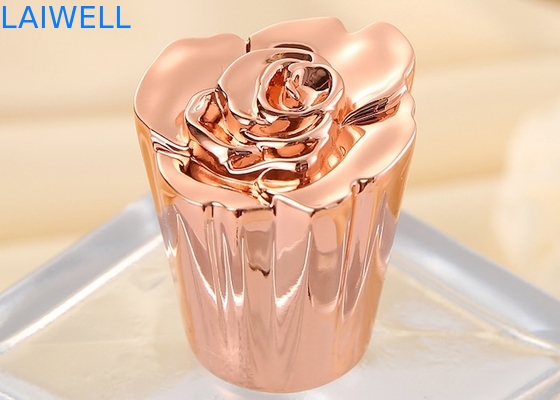 Modern Luxe Uniek Ontwerp Plating Goud Kleur Zink Alloy Die Casting Parfum Fleskappen past bij de meeste flessen als gevraagd ontwerp
