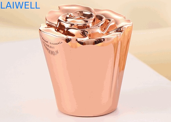Modern Luxe Uniek Ontwerp Plating Goud Kleur Zink Alloy Die Casting Parfum Fleskappen past bij de meeste flessen als gevraagd ontwerp