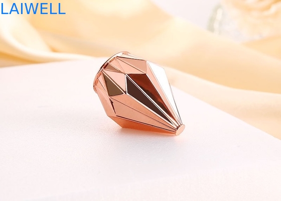 Luxe Unieke Diamantvorm Gouden Kleur Zinklegering Parfumflesdop Voor Geurflesdoppen Spuitgieten CNC-bewerking