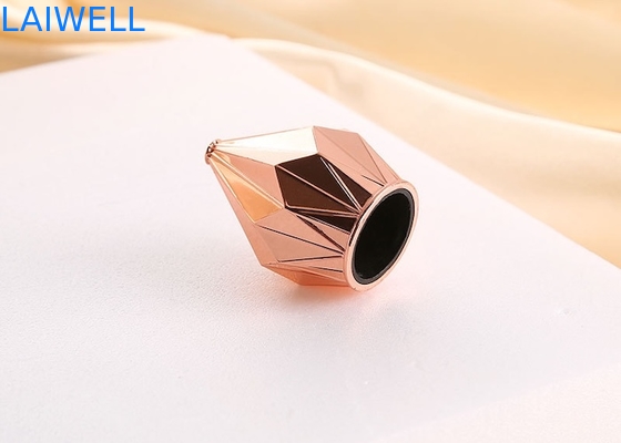 Luxe Unieke Diamantvorm Gouden Kleur Zinklegering Parfumflesdop Voor Geurflesdoppen Spuitgieten CNC-bewerking