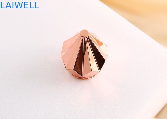 Luxe Unieke Diamantvorm Gouden Kleur Zinklegering Parfumflesdop Voor Geurflesdoppen Spuitgieten CNC-bewerking