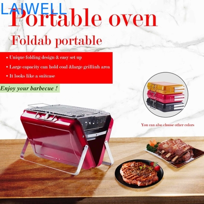 40.5*27.5*9cm Verchroomd Staal Draagbaar Kamperend Oven Foldable Charcoal Grill