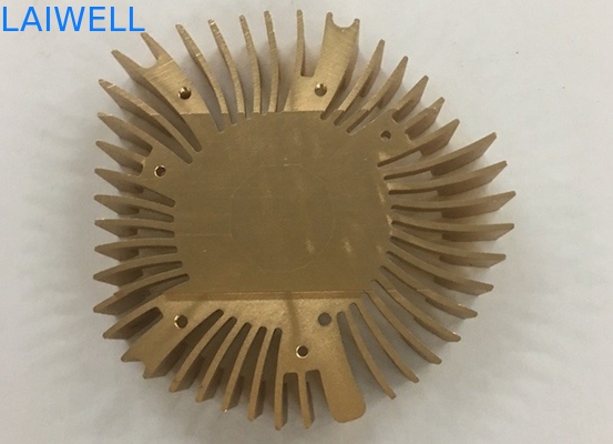 Customziedaluminium 6061 CNC Metaal het Stempelen het Anodiseren Gouden Laptop Cpu Koeler
