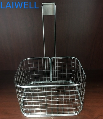 SS304 metaalhouseware zilveren Platerendraad Mesh Hanging Baskets