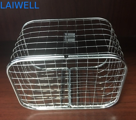 SS304 metaalhouseware zilveren Platerendraad Mesh Hanging Baskets