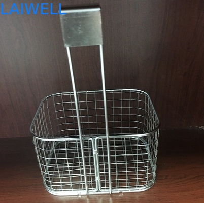 SS304 metaalhouseware zilveren Platerendraad Mesh Hanging Baskets
